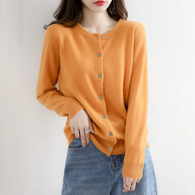 Miranda | Maglione cardigan unicolore casual
