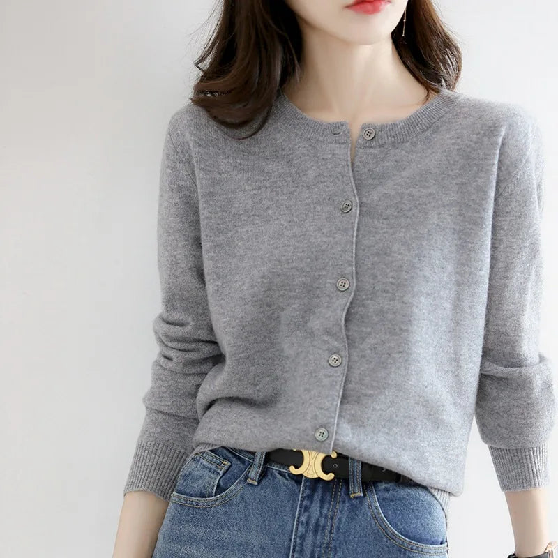 Miranda | Maglione cardigan unicolore casual