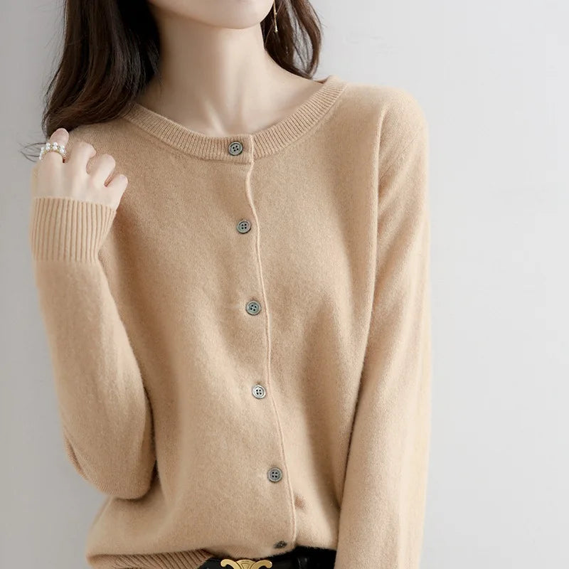Miranda | Maglione cardigan unicolore casual