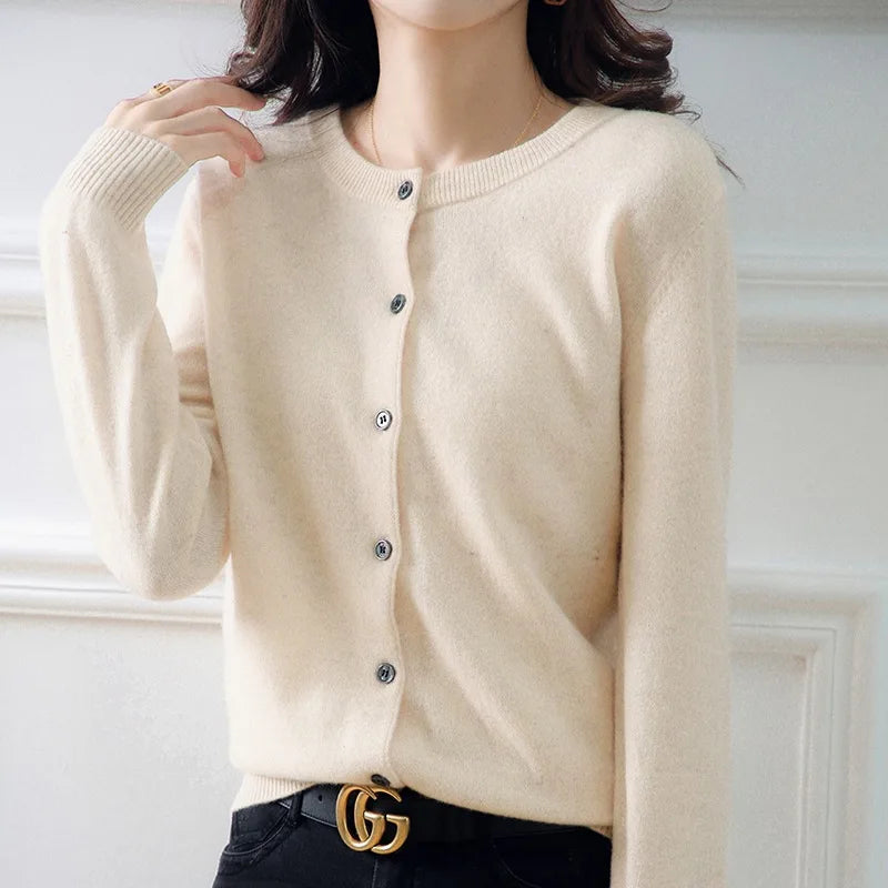 Miranda | Maglione cardigan unicolore casual