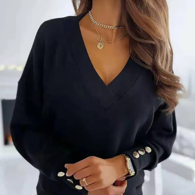 Erika - Maglia elegante con scollo a V