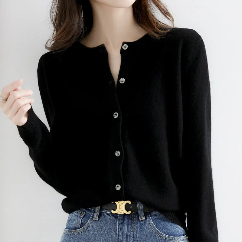 Miranda | Maglione cardigan unicolore casual