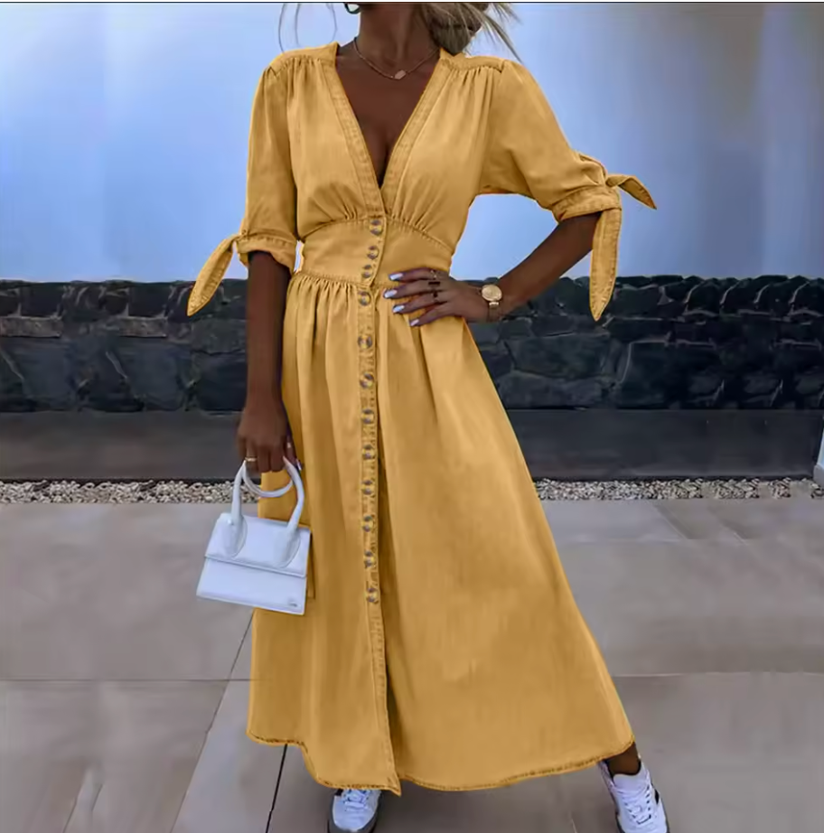 Ivanka | Abito in Denim Luminoso