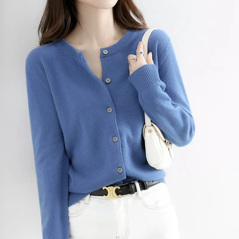 Miranda | Maglione cardigan unicolore casual