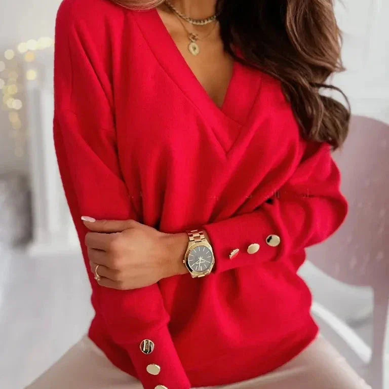 Erika - Maglia elegante con scollo a V