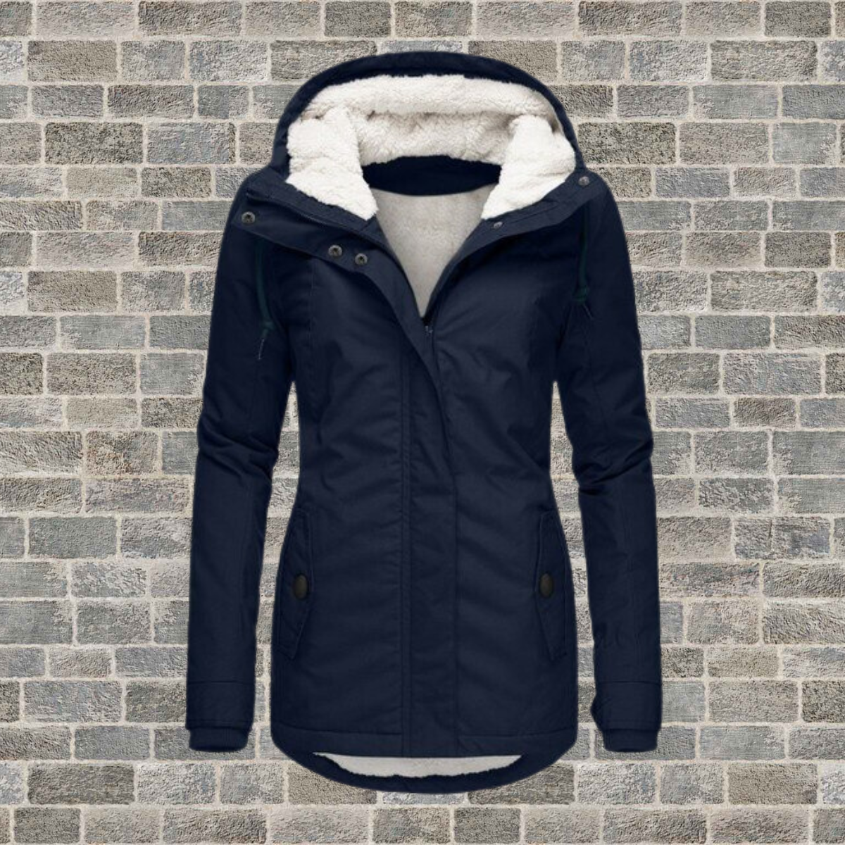 Rosa™ | Giacca con cappuccio in pelliccia sintetica da donna