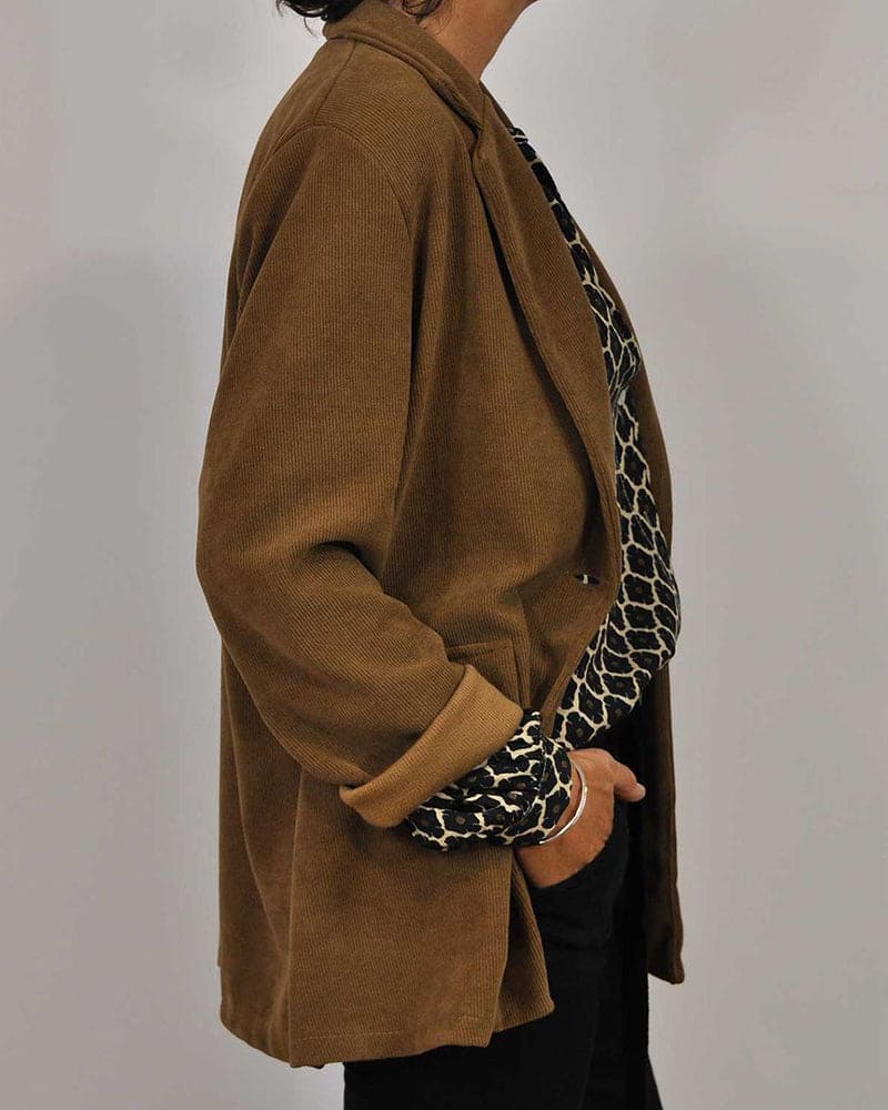 Nunzia - Camicia midi rilassata con scollo a V