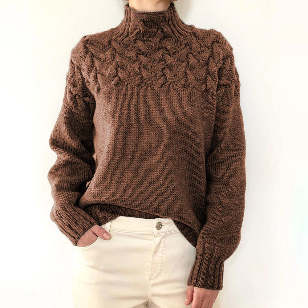 Milena - Maglione dolcevita lavorato a maglia