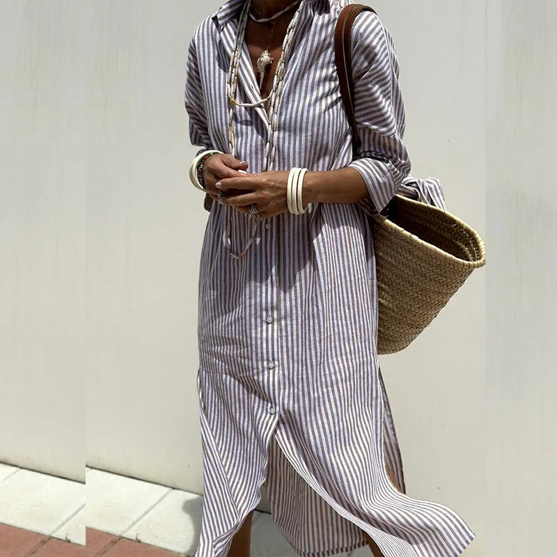 Armelle | Abito estivo elegante a righe (Quasi esaurito)