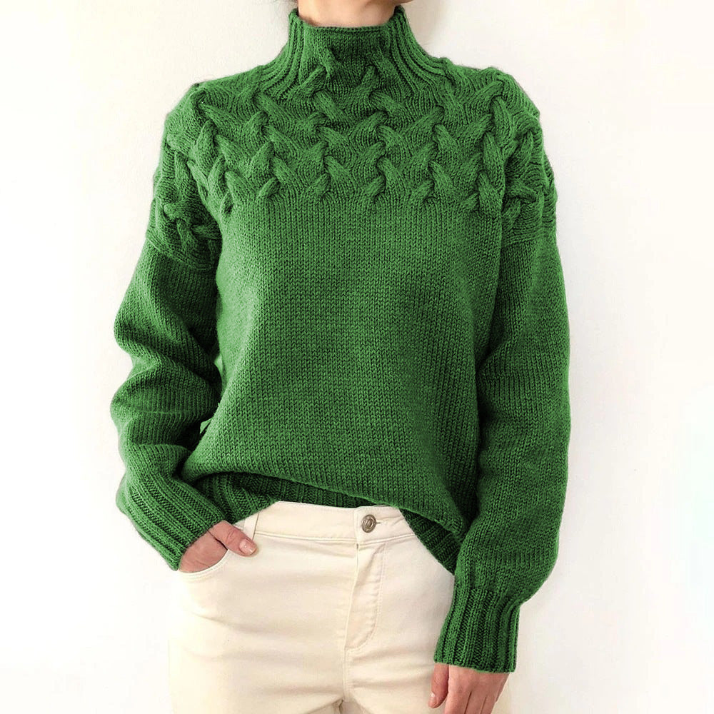 Milena - Maglione dolcevita lavorato a maglia