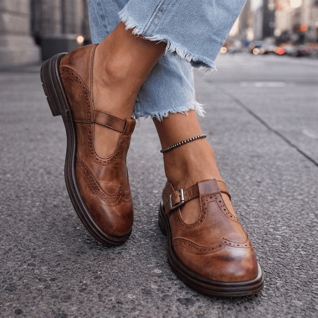 Beatrice | Mary Jane Brogue con Tacco Basso