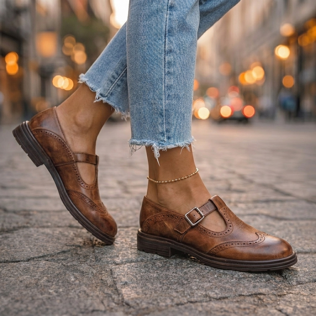 Beatrice | Mary Jane Brogue con Tacco Basso