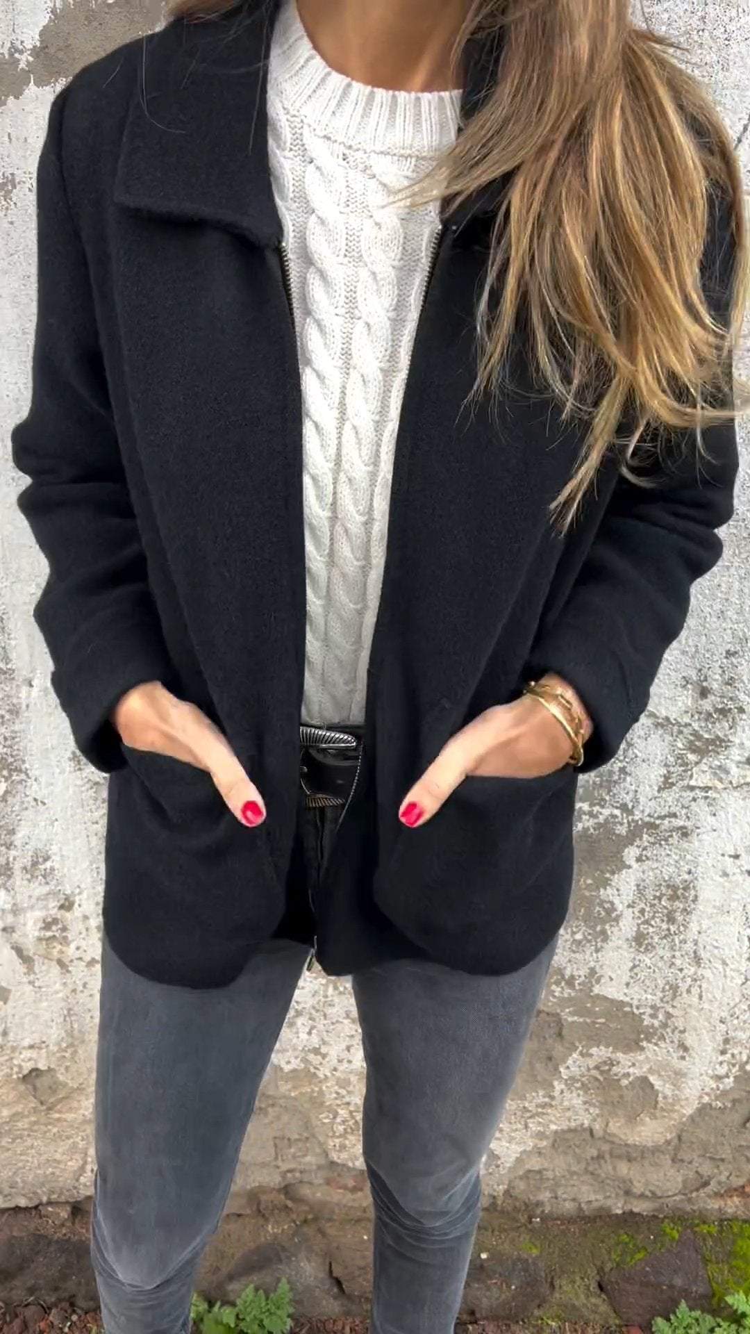 Chiara | Elegante giacca cardigan in lana