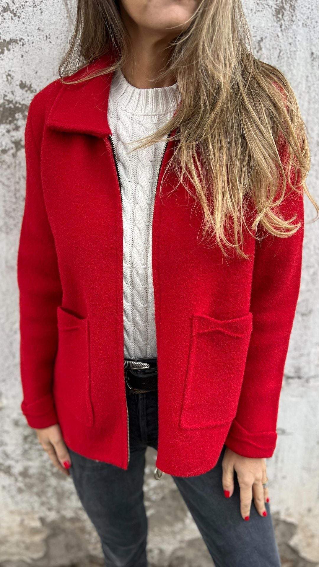 Chiara | Elegante giacca cardigan in lana
