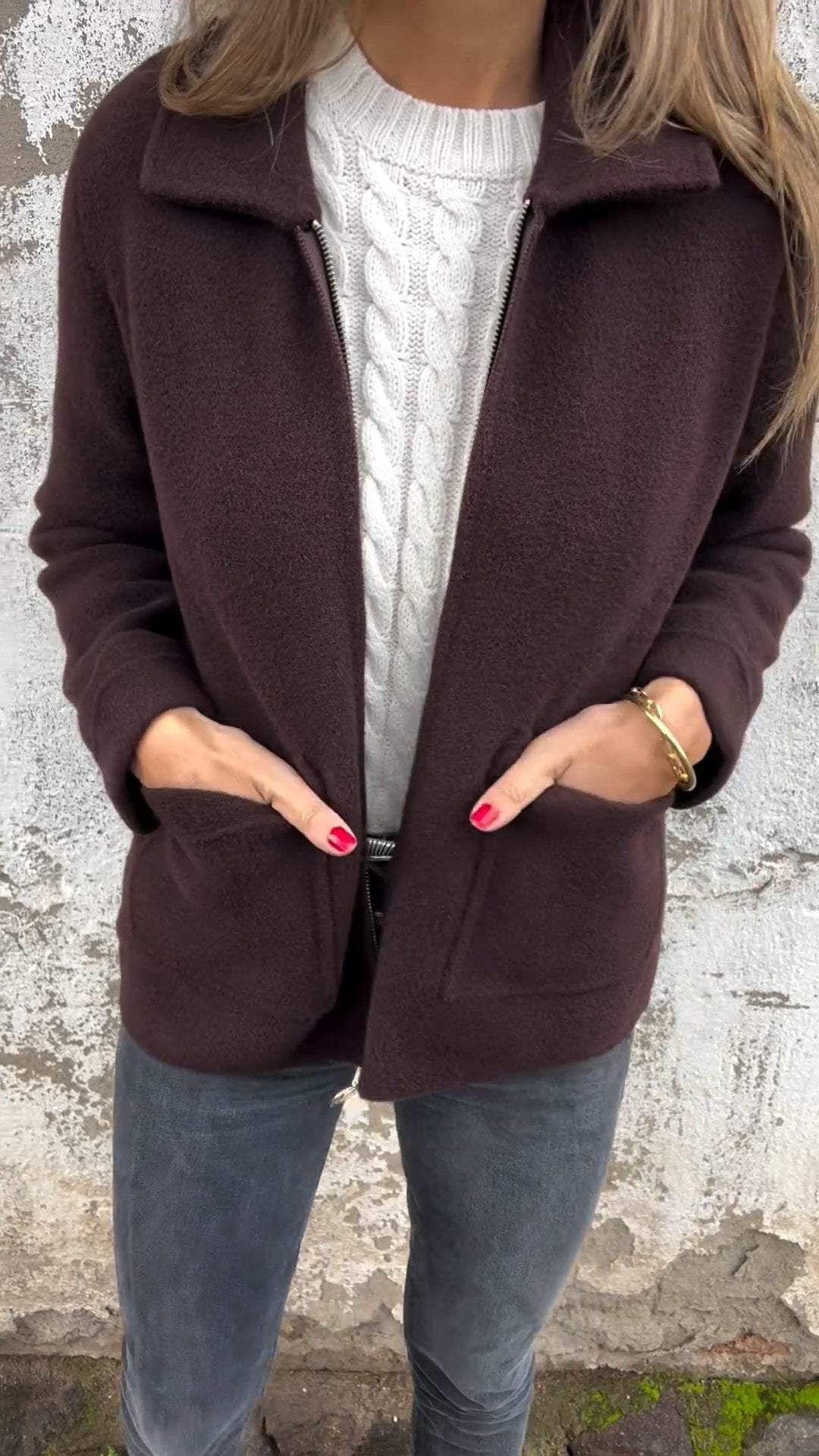Chiara | Elegante giacca cardigan in lana