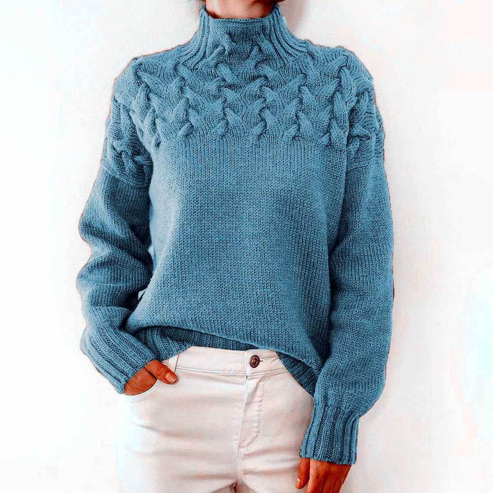 Milena - Maglione dolcevita lavorato a maglia