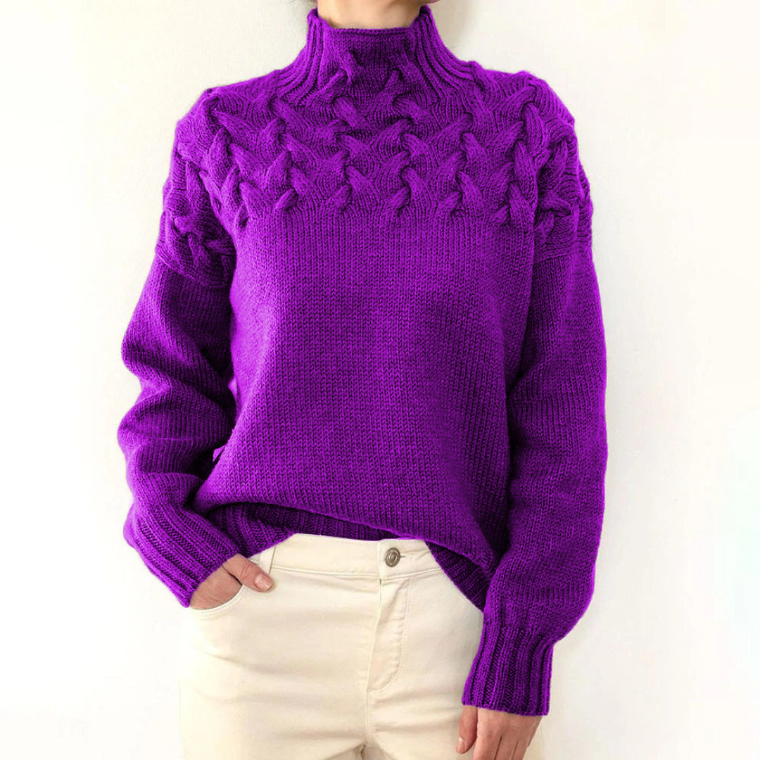 Milena - Maglione dolcevita lavorato a maglia