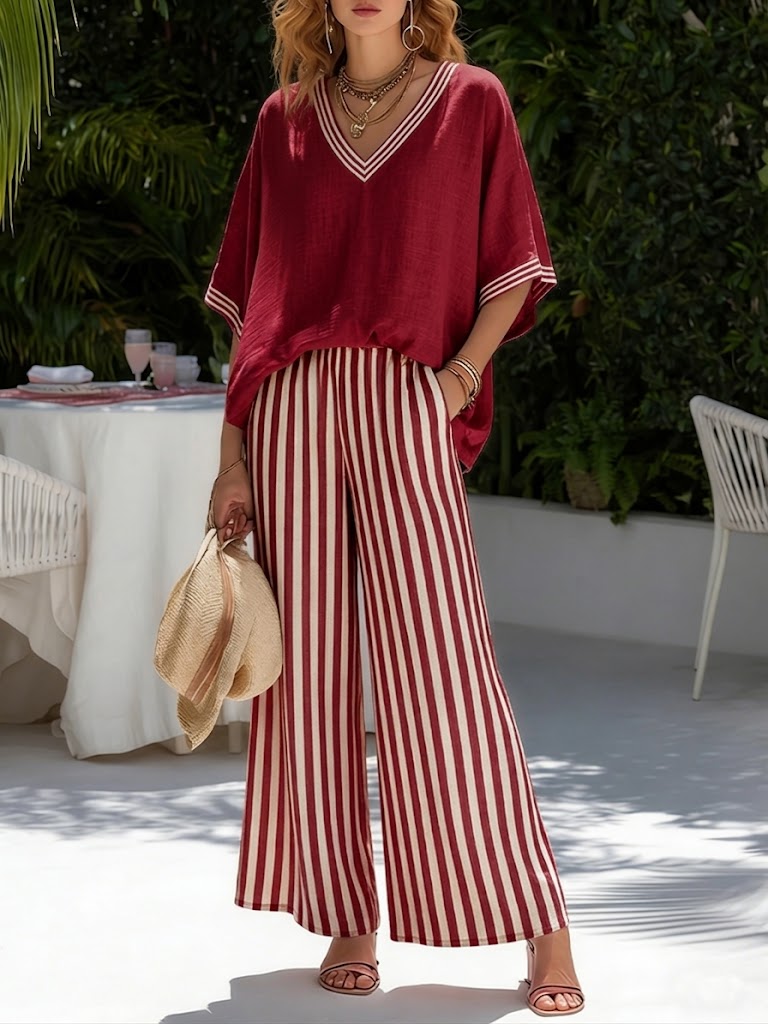 Alira - Completo a Righe in Lino