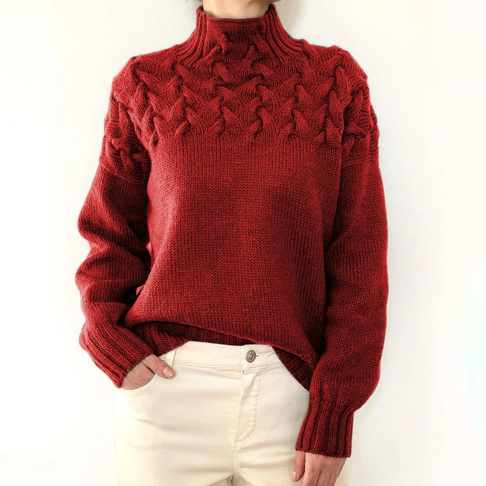Milena - Maglione dolcevita lavorato a maglia