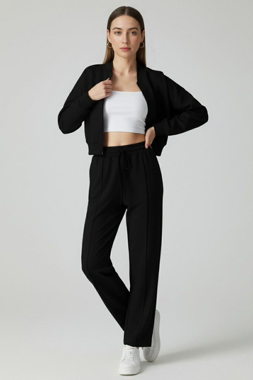 Alveno | Nero Completo Vest e Pantaloni Premium