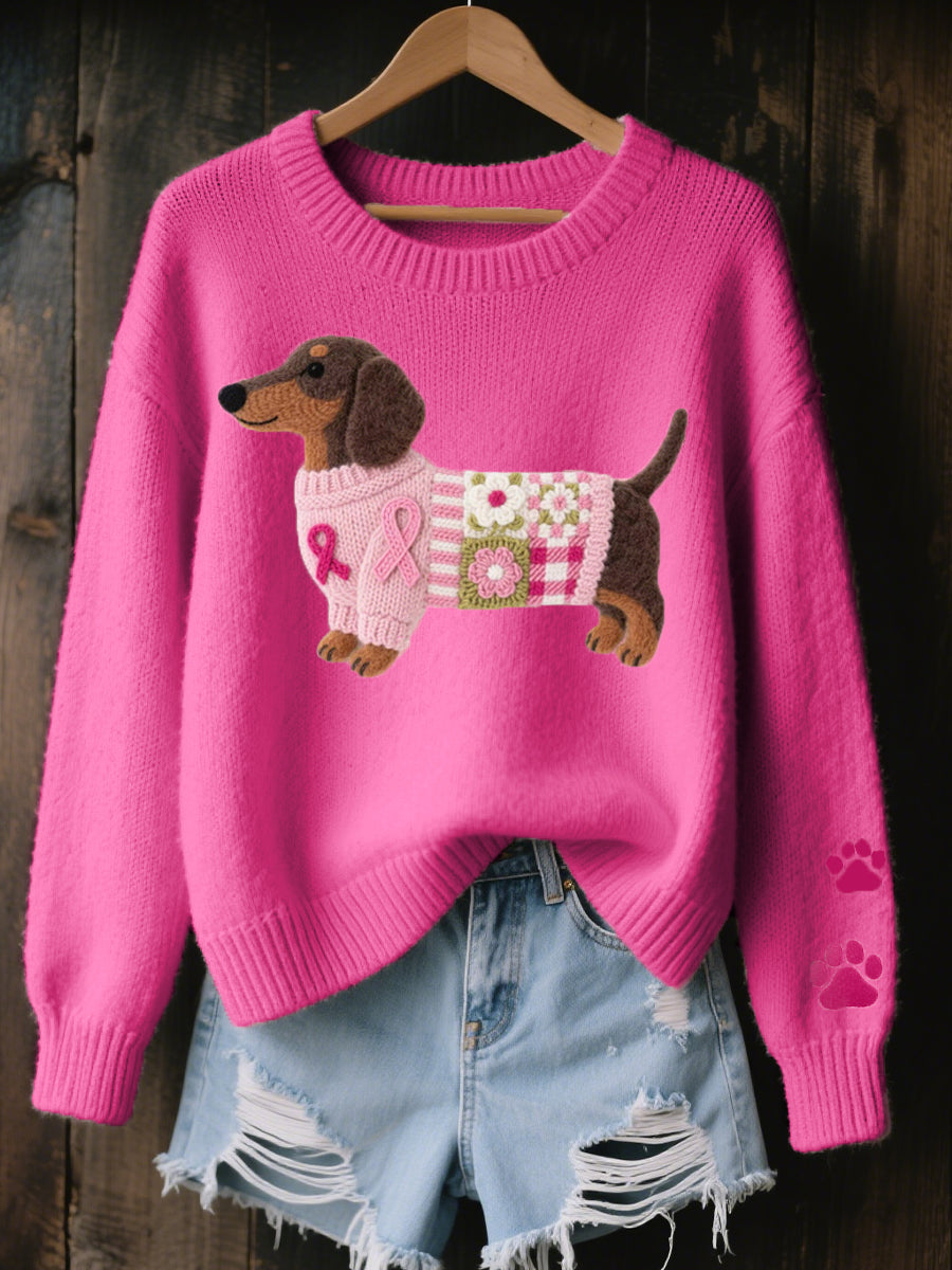 Agnese | Maglione in maglia con bassotto