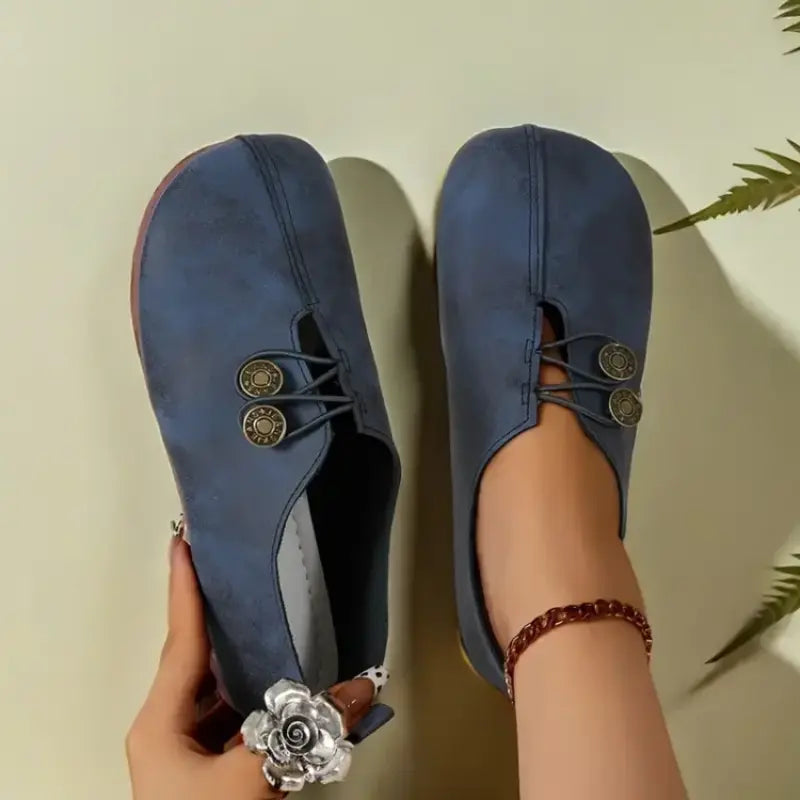 Valentina | Eleganti scarpe piatte ergonomiche a punta tonda con suola morbida
