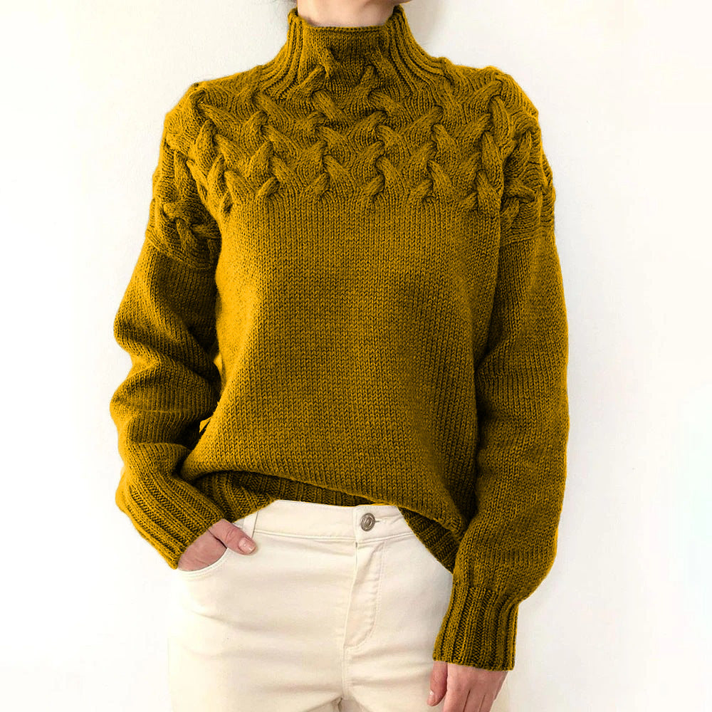 Milena - Maglione dolcevita lavorato a maglia