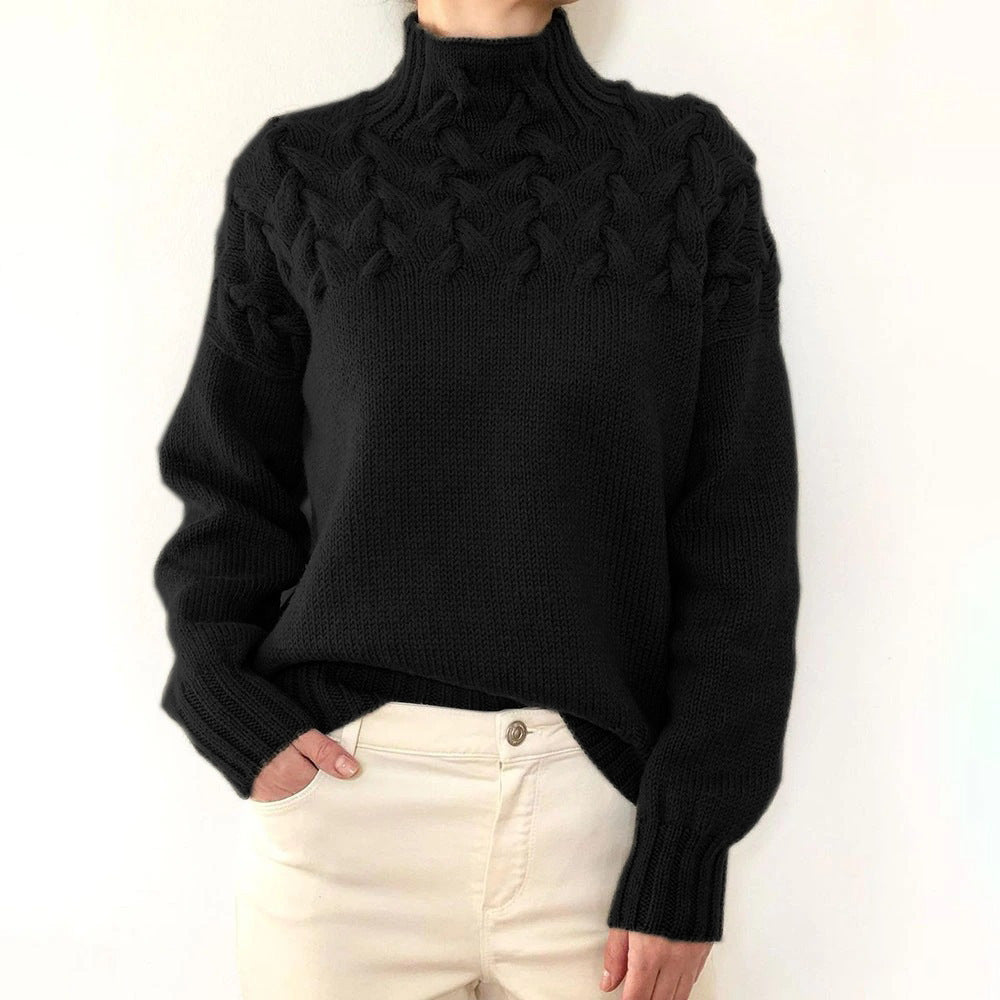 Milena - Maglione dolcevita lavorato a maglia